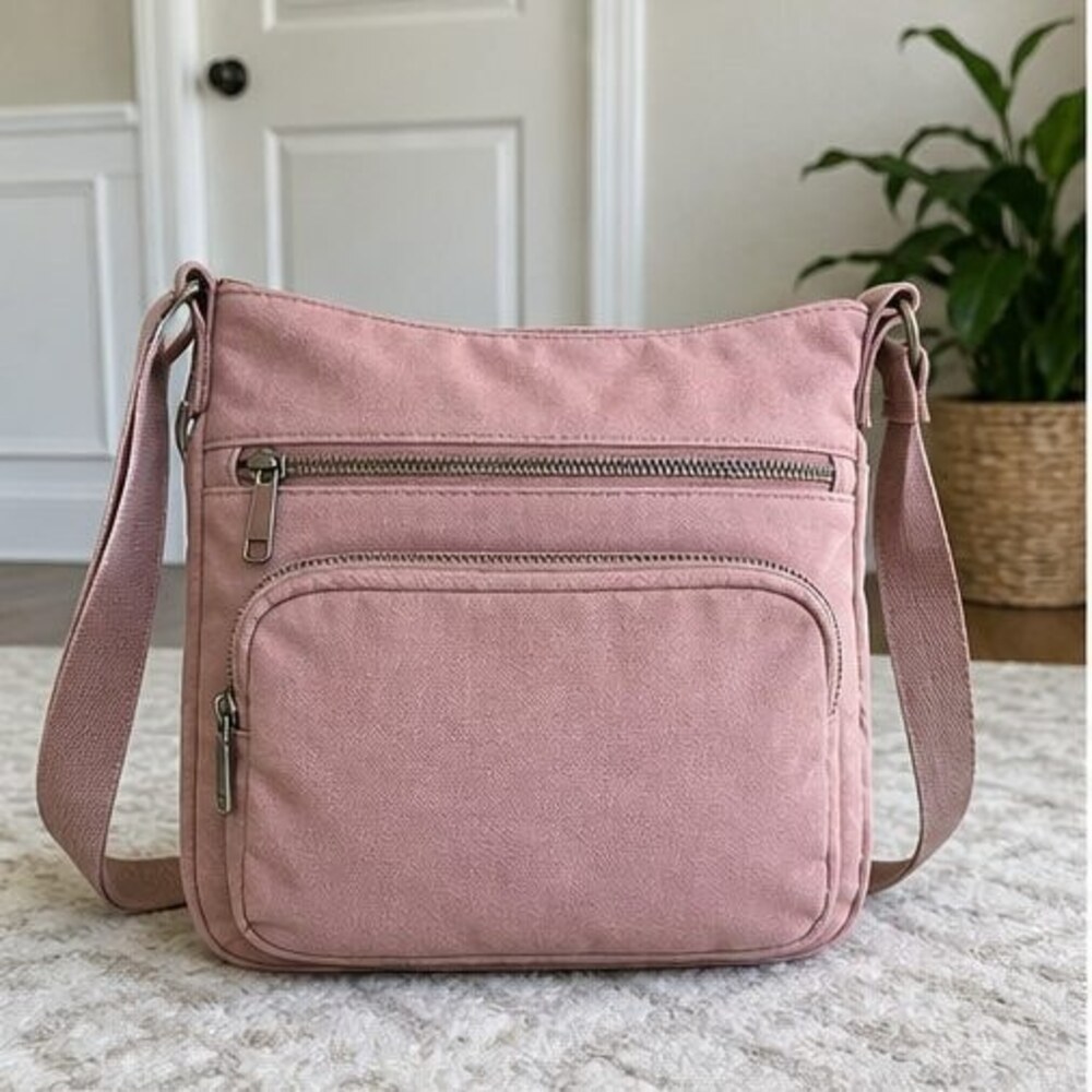 Stone Saffiano Crossbody Bag